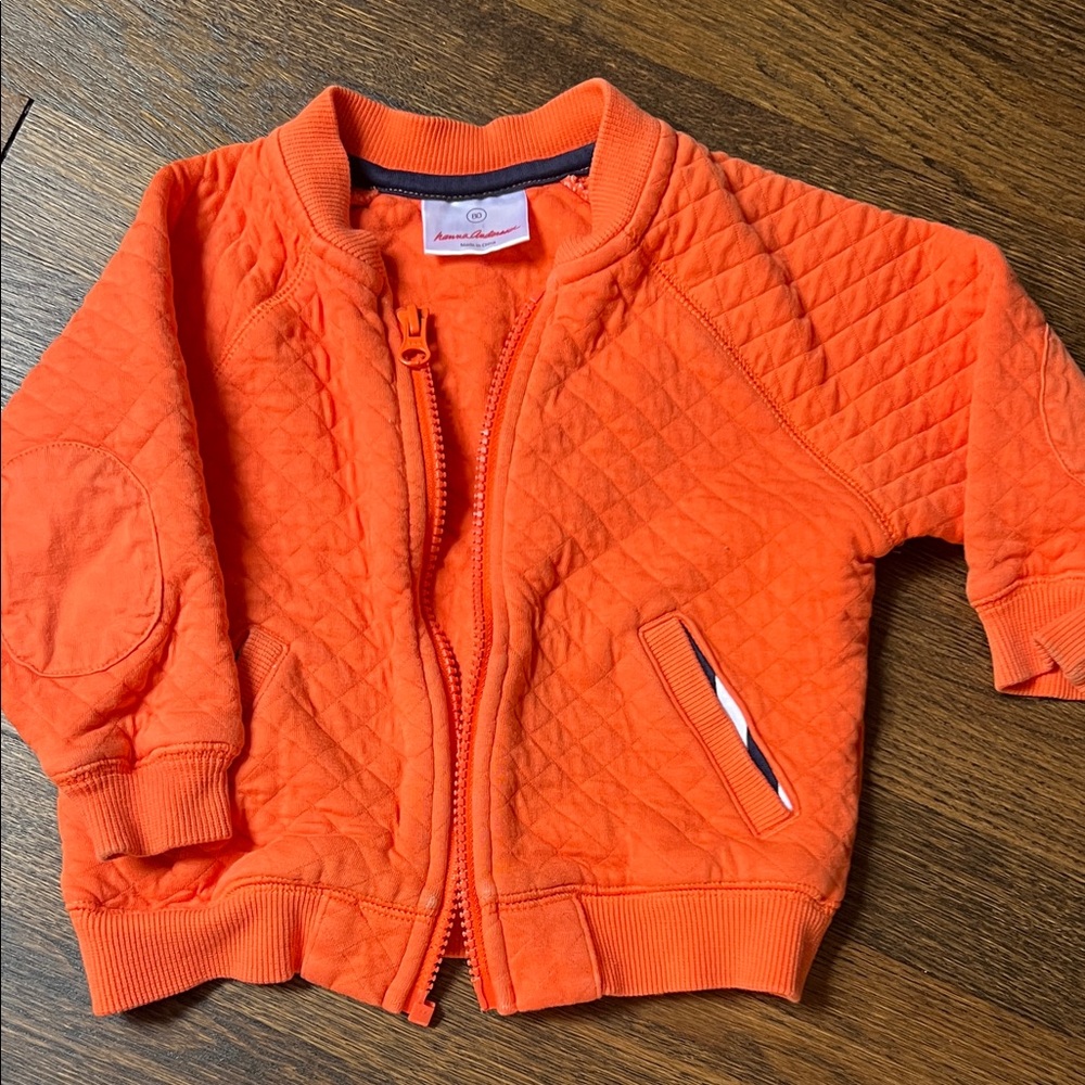 Hanna Andersson Vibrant Orange Quilted Jacket
